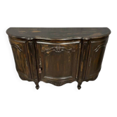 Buffet in a row in lacquered wood and stained wood in Louis XV style.