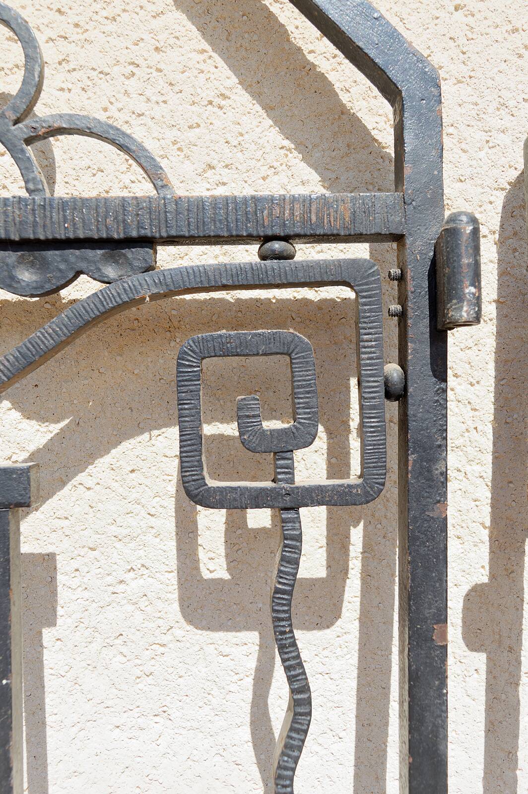 Pair of Art Deco wrought iron doors, circa 1925