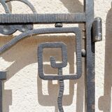 Pair of Art Deco wrought iron doors, circa 1925