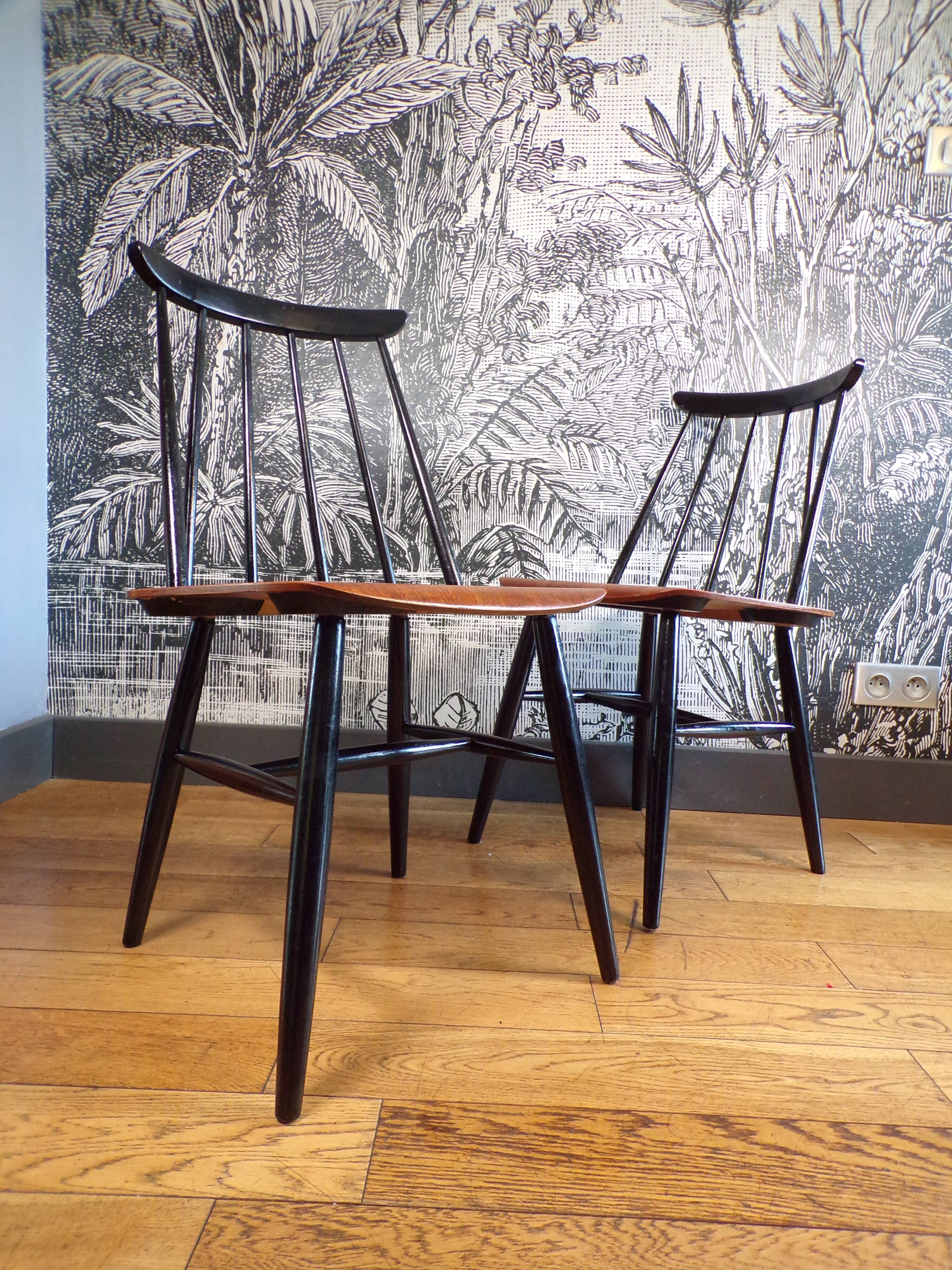 Paire de chaises Fanett par Ilmarii Tapiovaara pour Asco