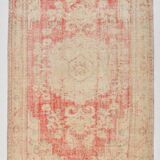 6x10 Pale Red Cream Turkish Vintage Rug,  172x295Cm SK 21080