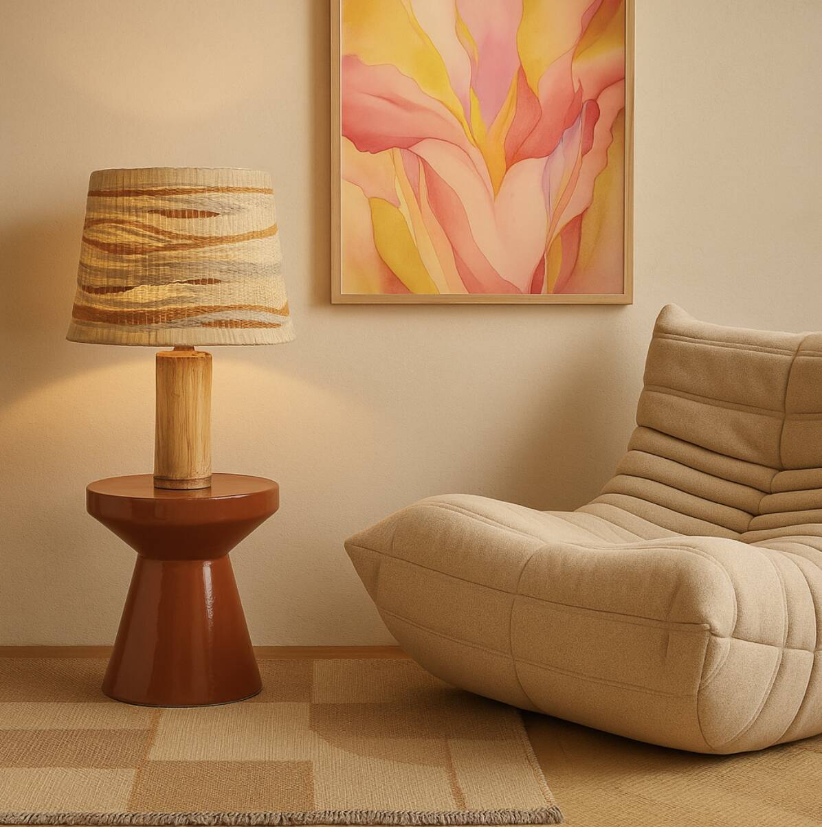 Vintage ethnic lamp from the 70s
