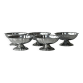 Lot de 5 coupes à glace vintage en inox argenté