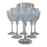 Daum France - Set of 6 water glasses no. 2 in crystal - Boléro model - 17.7