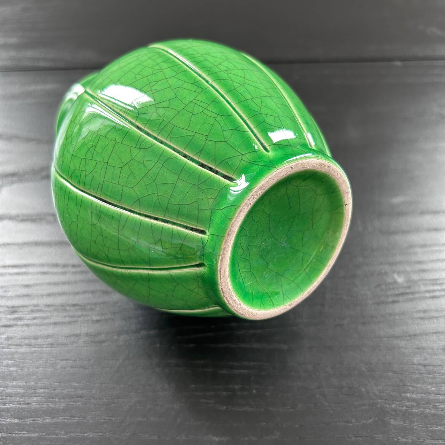 Cracked earthenware vase