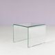 Table d'appoint en verre "Waterfall" des années 1980 par Fiam, Italie