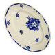 Oval half-porcelain plate from Badonviller, blue flower pattern, early 20th century.