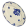 Oval half-porcelain plate from Badonviller, blue flower pattern, early 20th century.
