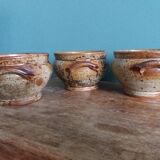 Soup bowls and cups in Puisaye stoneware by Jean-Pierre Prud'homme
