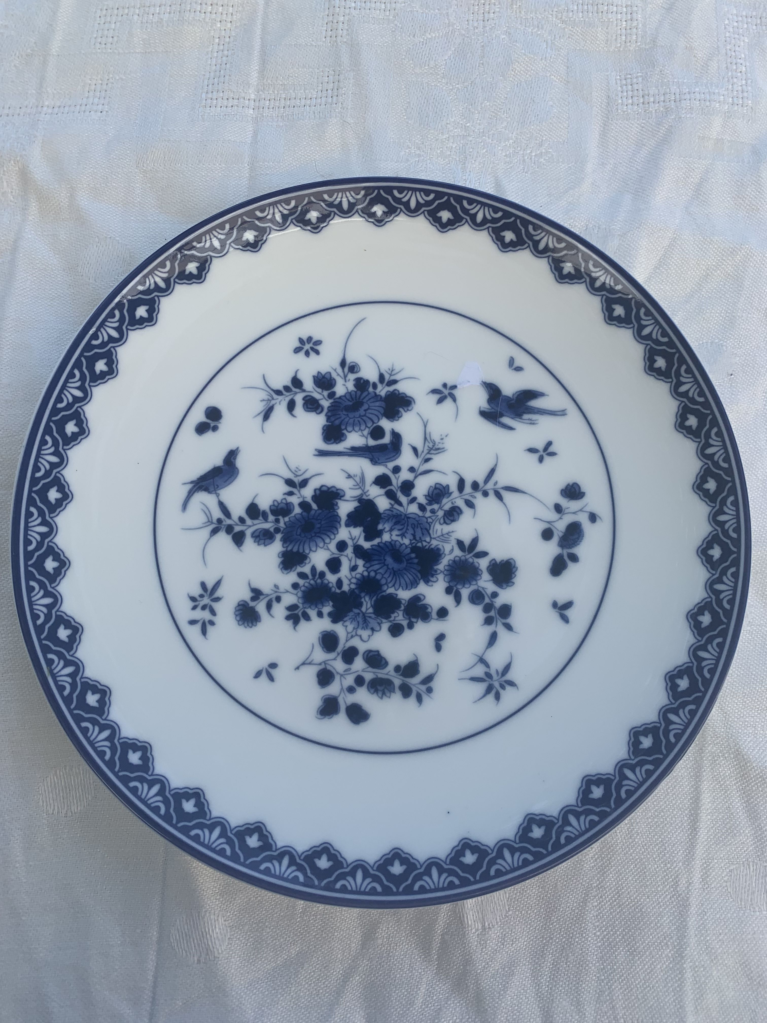 Plate of delft blue collection in porcelain ruks vintage museum