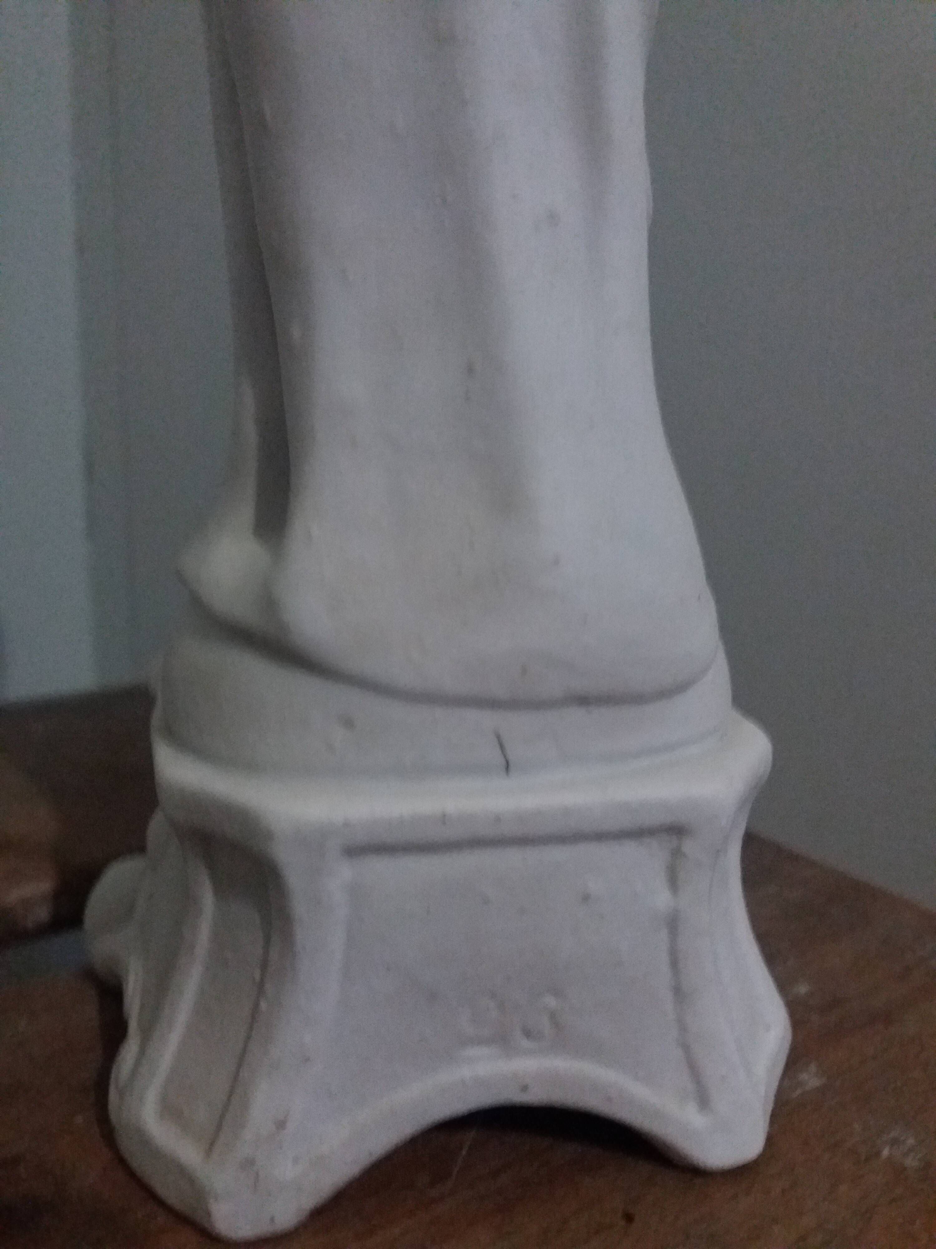 Religious statue, Jesus Christ in biscuit by Mauger and Pezé.
