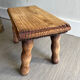 Small bench / wooden stool (bobbin decor) I