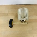 50s brass wall light, chiseled