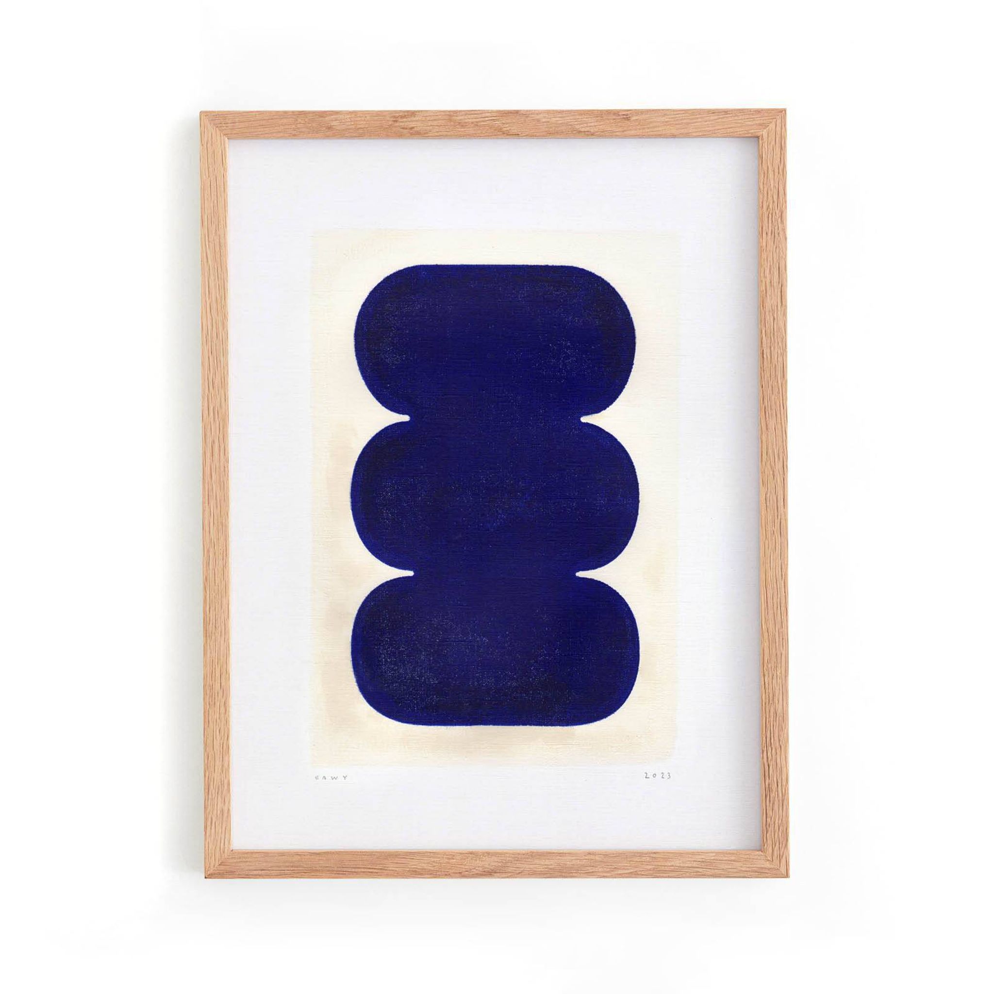 Twist - contemporary painting on paper signed Eawy