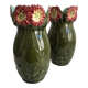 Paire de vases barbotine 1900