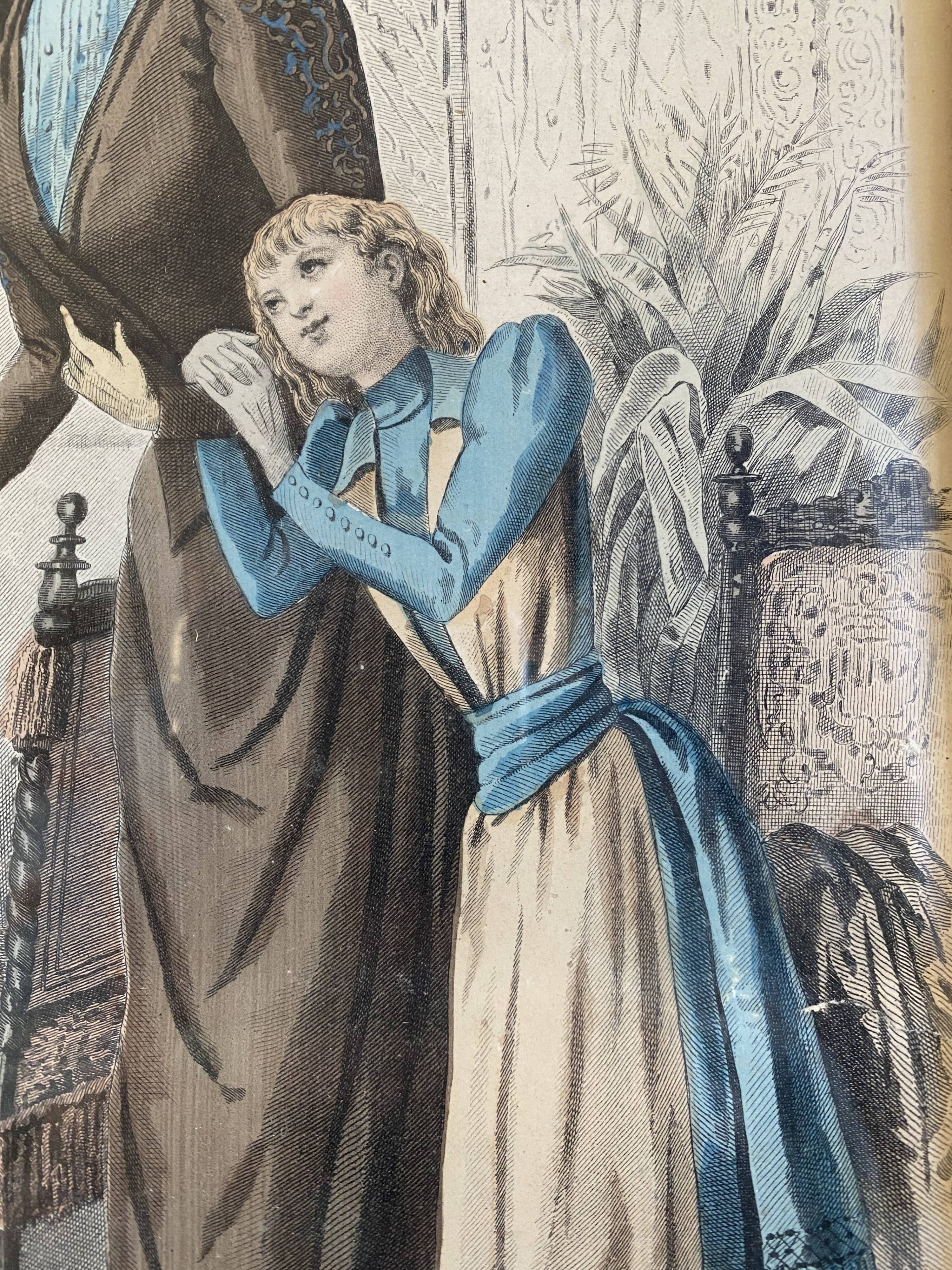 1890 fashion engraving "the fashion monitor"