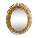 Oval sun bamboo and rattan mirror 60x48cm