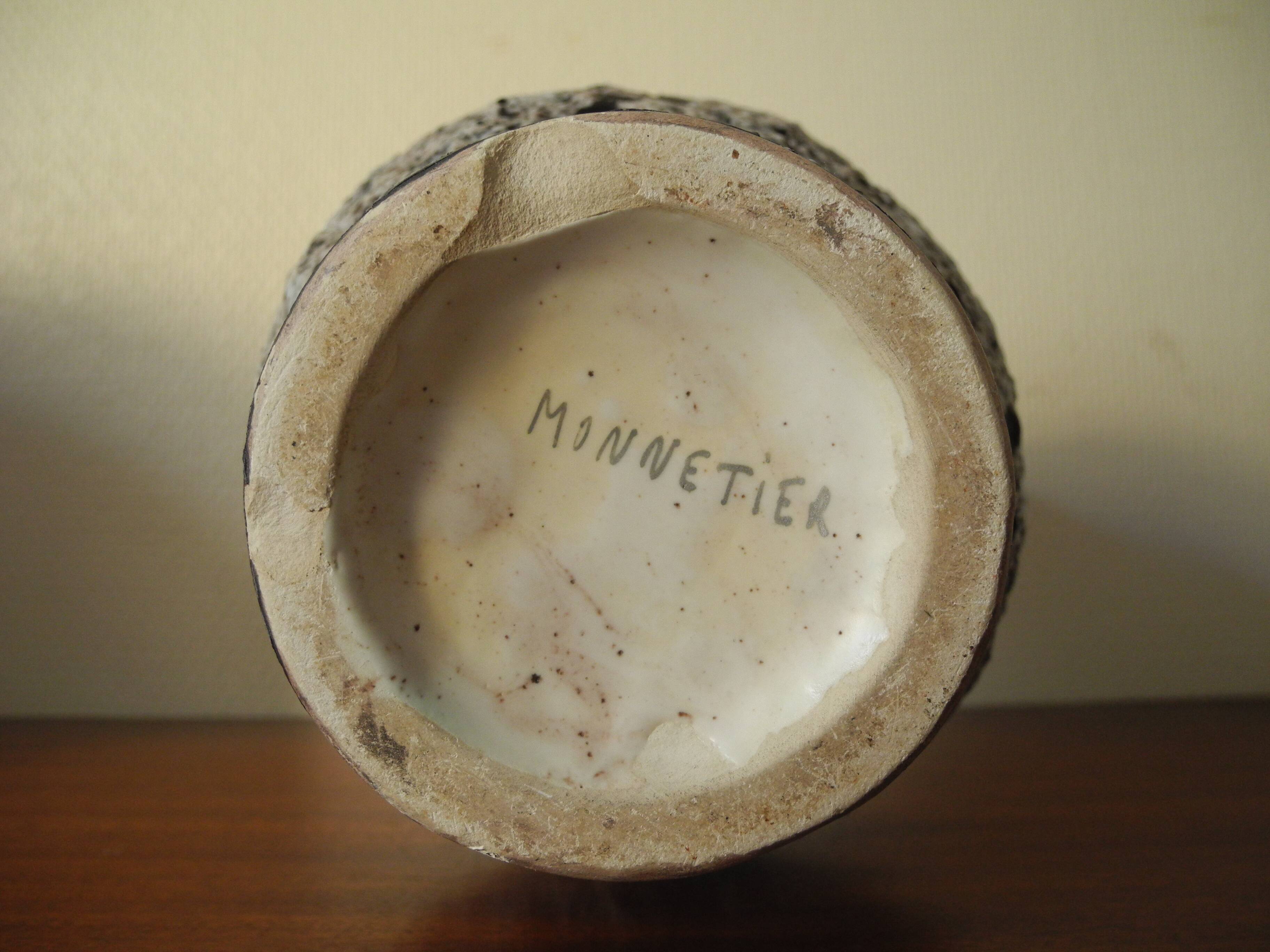 old ceramic vase Monnetier retro decor fat lava vintage design vase 60s