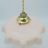 Pink opaline pendant light