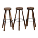 Set of 3 wooden stools