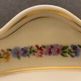 Chocolate cake dish Raynaud Limoges floral decoration