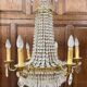 Louis XVI style hot air balloon chandelier with tassels