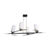 Suspension chandelier 4 feux Arlus années 50