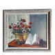 Tableau ancien à l'huile sur panneau bois représentant une nature morte