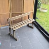 Old oak school bench