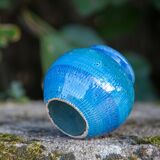 Aldo Londi ceramic for Bitossi, vintage vase, collection, Rimini blue vase, interior decoration