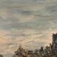 Seine and Notre Dame de Paris, knife painting.