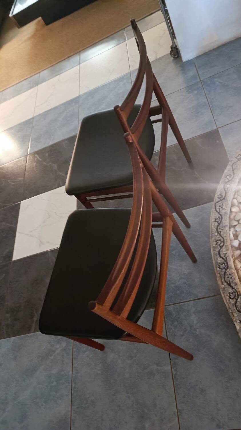 Ensemble de 4 chaises vintage en palissandre des années 60