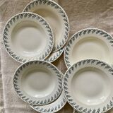 Choisy le Roi ironstone soup plates model 1212