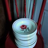 Lot 9 plates Badonviller germaine rose 1940