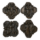 Set of four religious plaster reliefs – Sacred art – 19th century