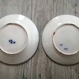 Set of 2 old 18th blue Delfware plates
