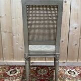 Set of 6 Louis XVI caned wood chairs with a refreshed finish.
