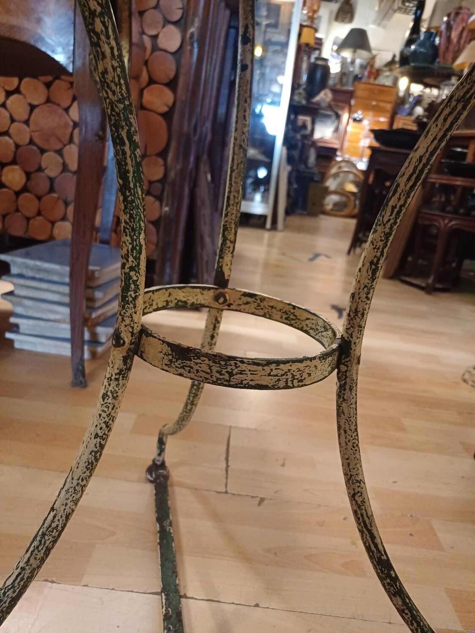 Large bistro pedestal table, 70 cm in diameter, circa 1900.