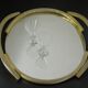 Gilded Rope Serving Tray, French Mirror Tray, Drinks Tray