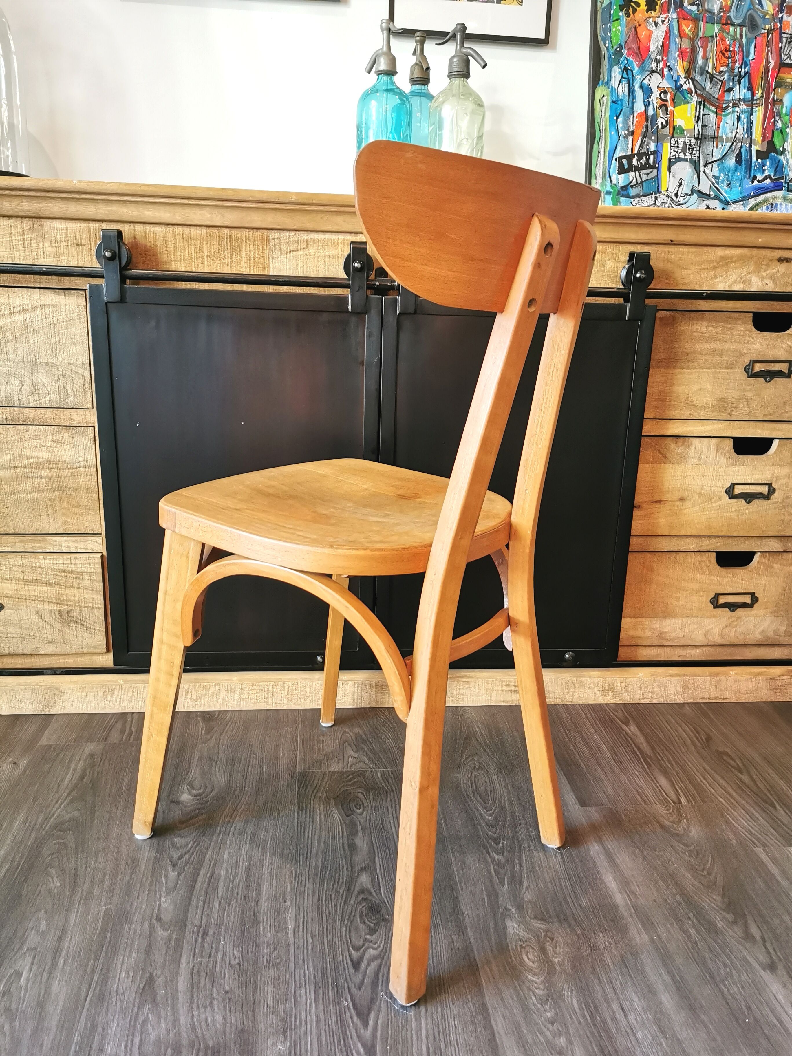 Series of 6 chairs bistro Baumann and Luterma