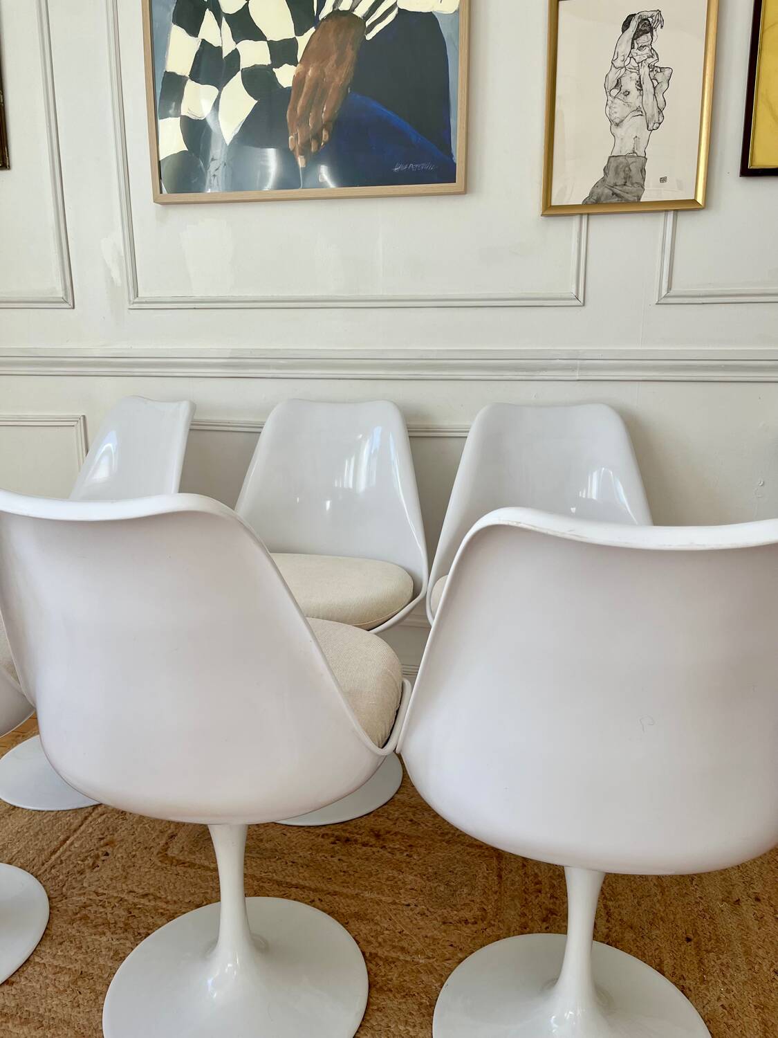 6 chaises tulipes