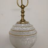 Vintage glass pendant lamp from Clichy