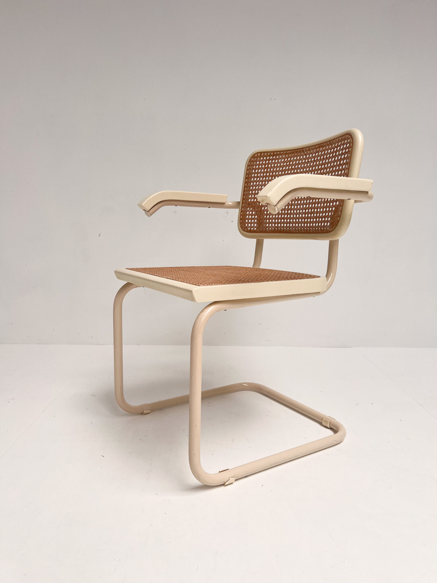 Set of 4 webbing Italian design chairs, 1980s