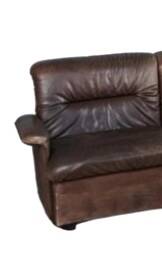 Vintage modular leather sofa from the 60s and 70s