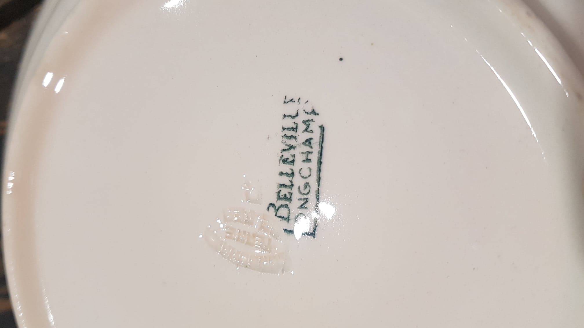 Lot of 10 plates in Terre de Fer Longchamp model Belleville