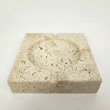 70' travertine ashtray and lighter