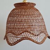 Vintage wicker pendant lamp