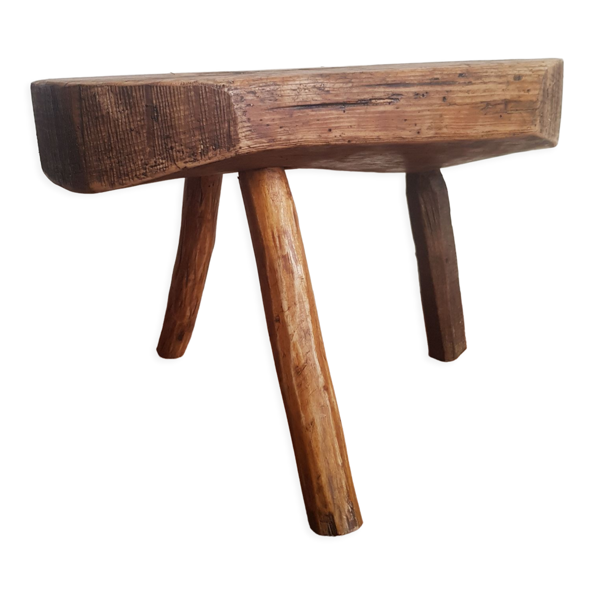 Vintage tripod stool low
