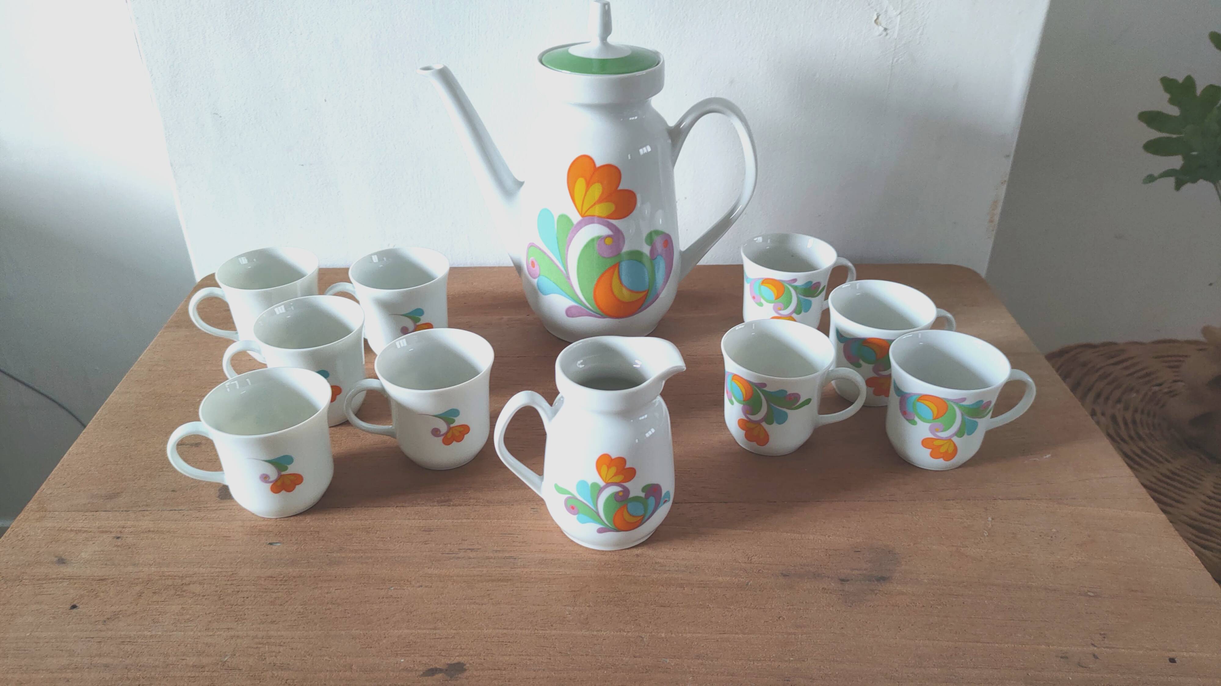 Bavaria porcelain coffee service design 70s