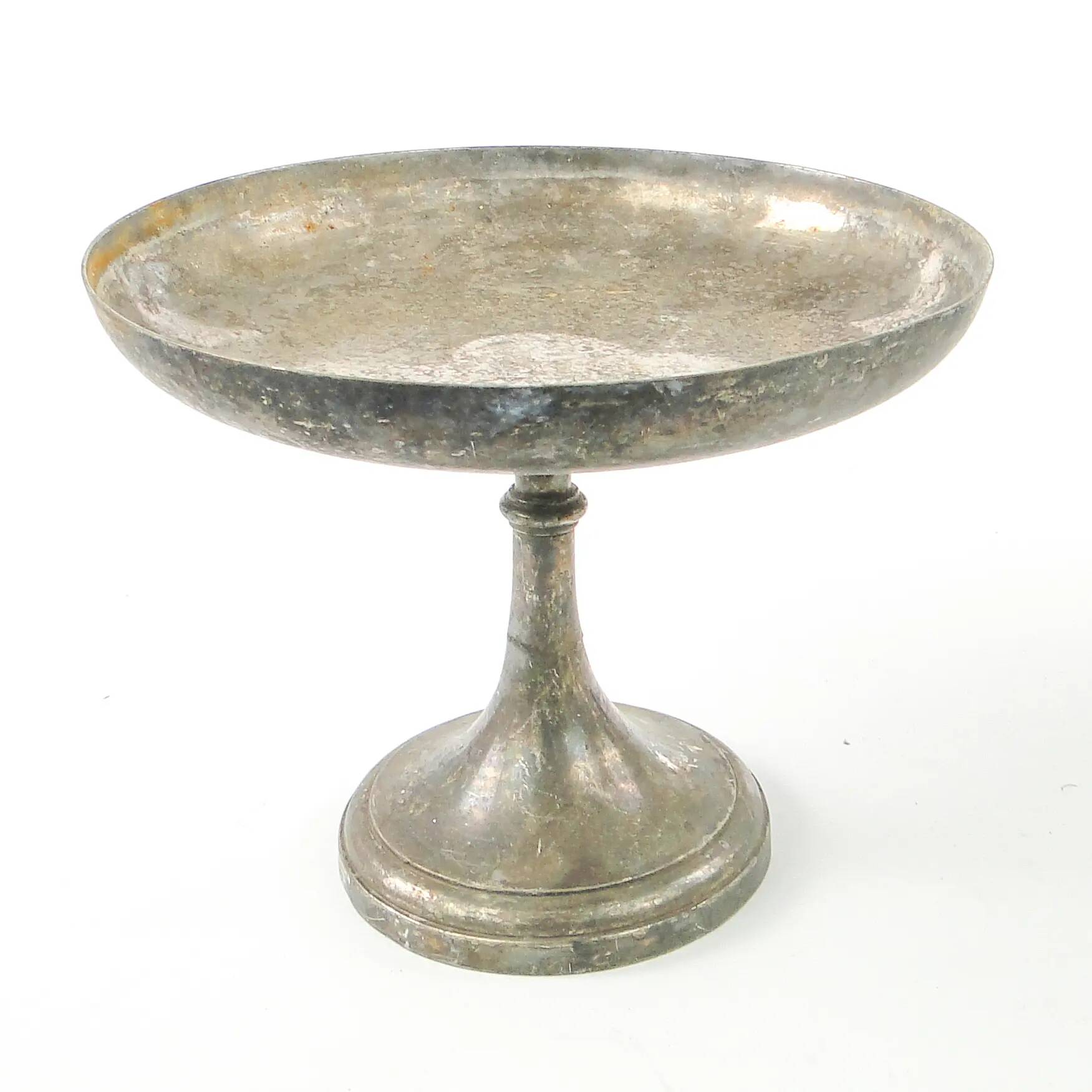 Art Deco pedestal fruit bowl, silver-plated pewter, Germany, 1930s